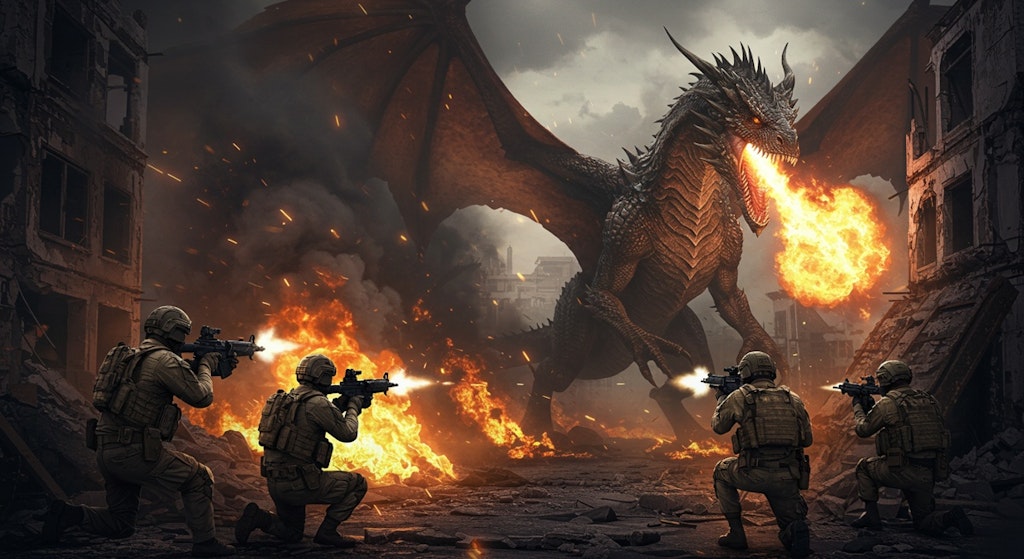 兵士 vs ドラゴン