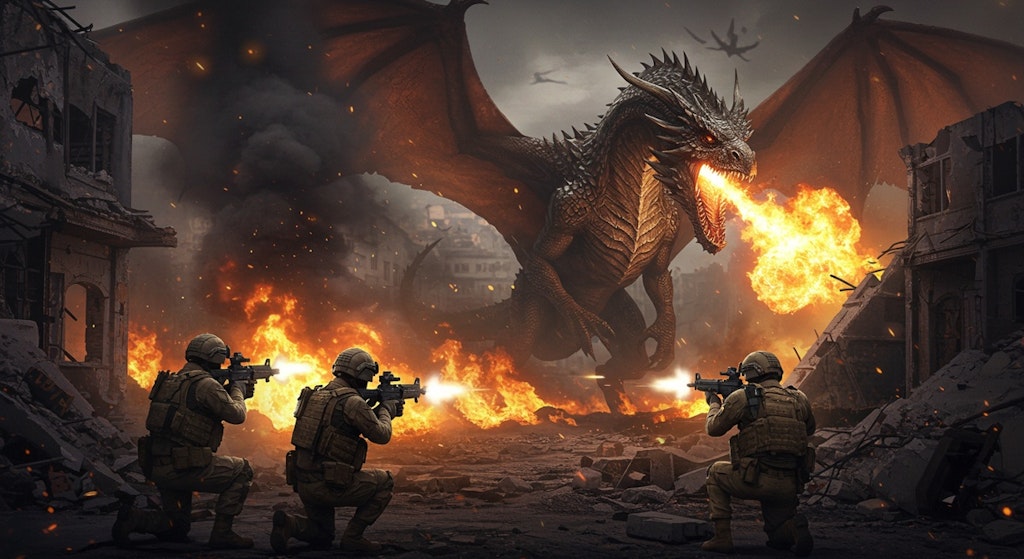 兵士 vs ドラゴン