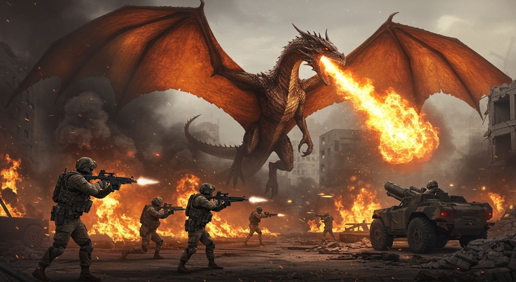 兵士 vs ドラゴン