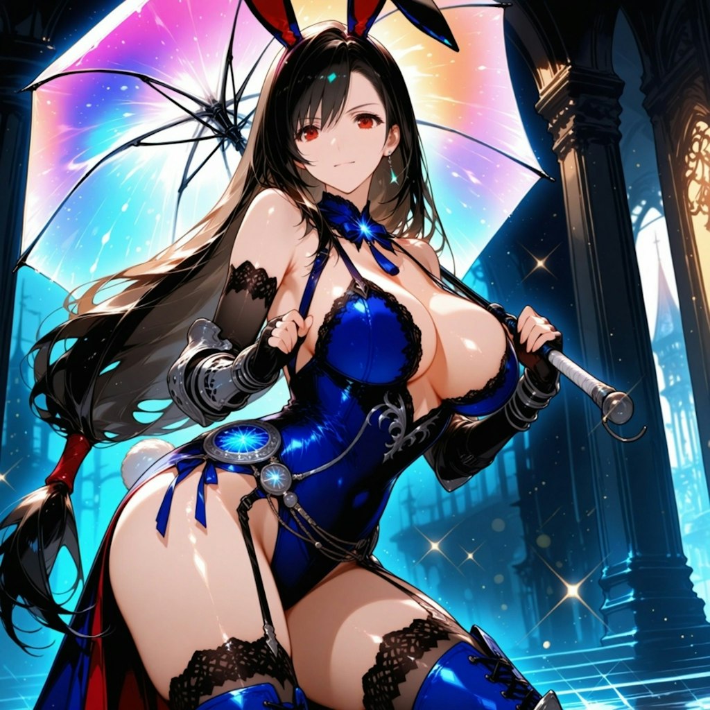 ビニール傘剣のドレスアーマーコスプレ人妻達