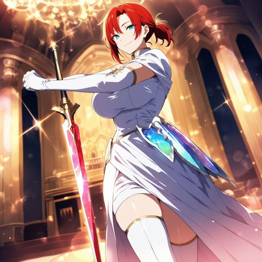 ビニール傘剣のドレスアーマーコスプレ人妻達