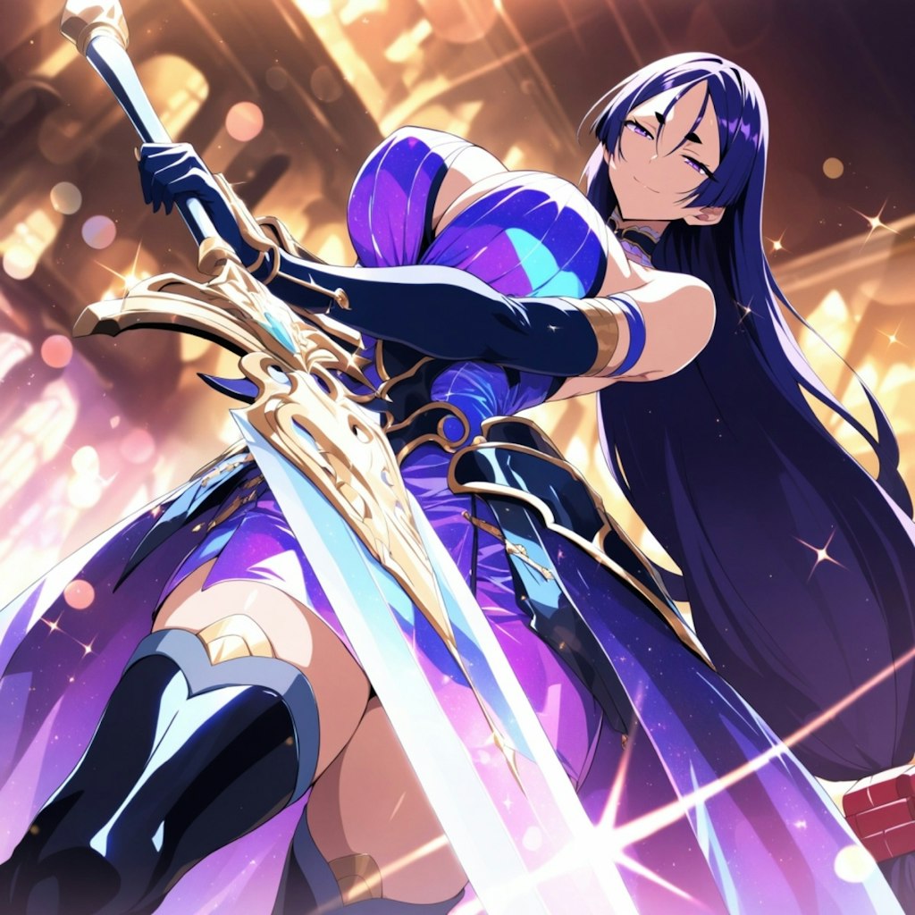 ビニール傘剣のドレスアーマーコスプレ人妻達