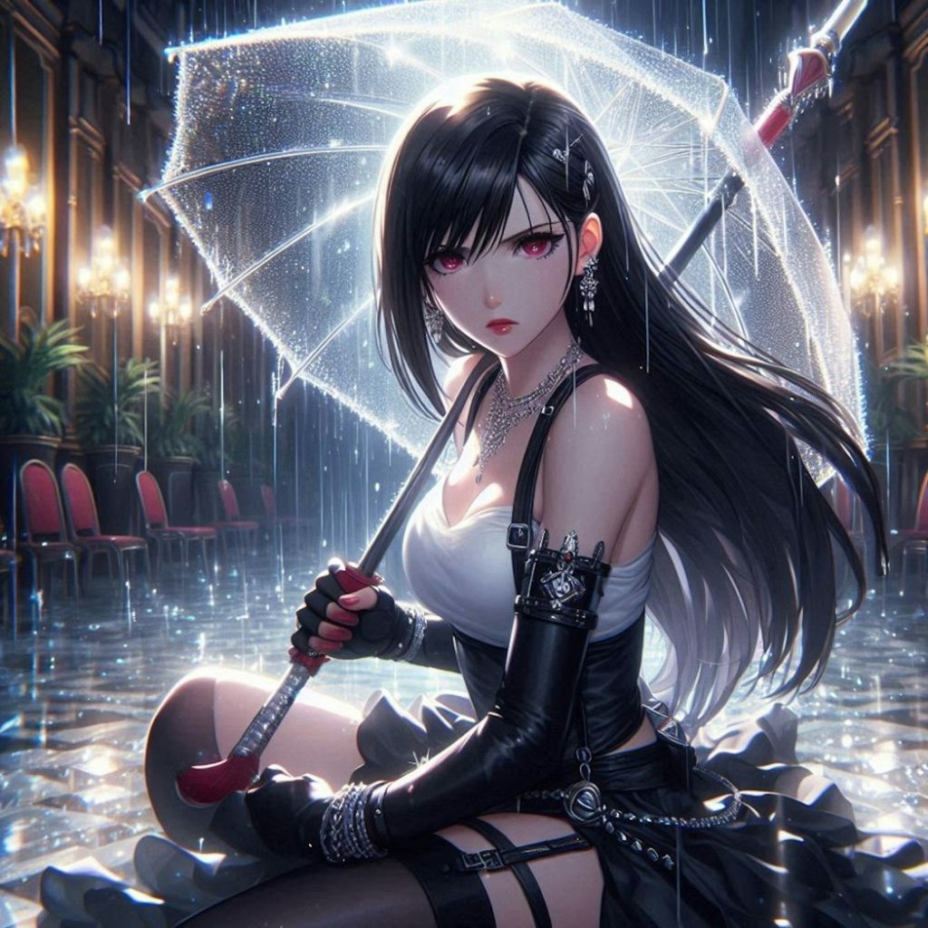 ビニール傘剣のドレスアーマーコスプレ人妻達