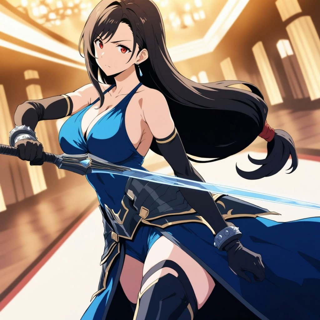 ビニール傘剣のドレスアーマーコスプレ人妻達