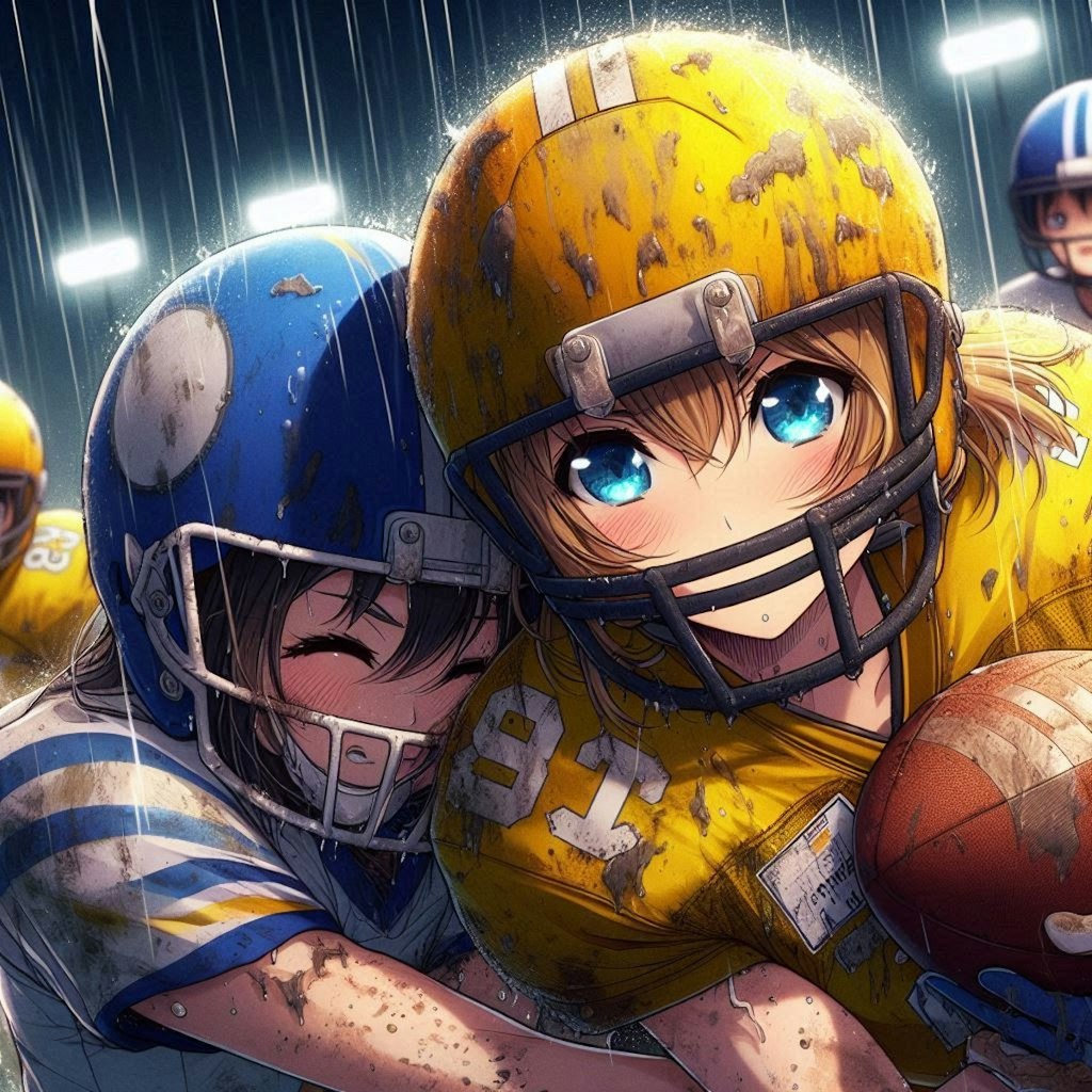 🏈泥まみれの女子アメフト 101