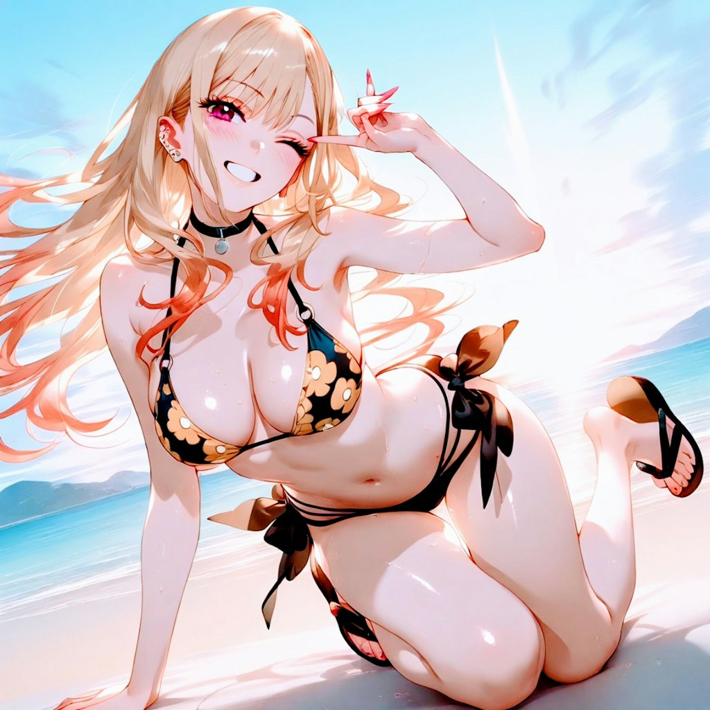 WAVEさんでパツキン女侍さん