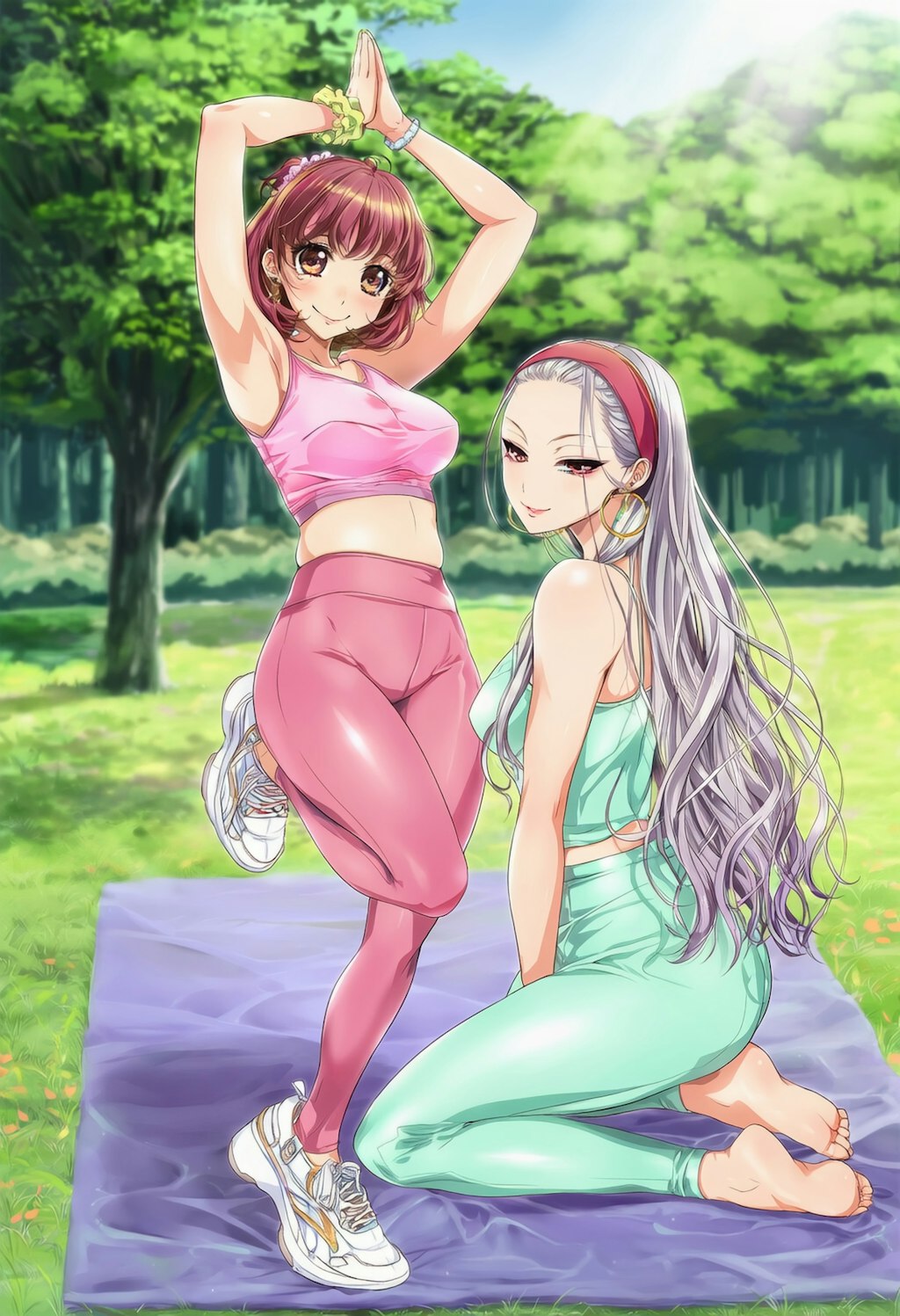 ノノカ＆ミレナの夏至ヨガ♡ CanCam風朝活ツーショット！
