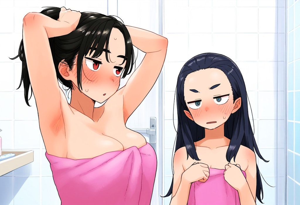 貧乳が巨乳に嫉妬する②