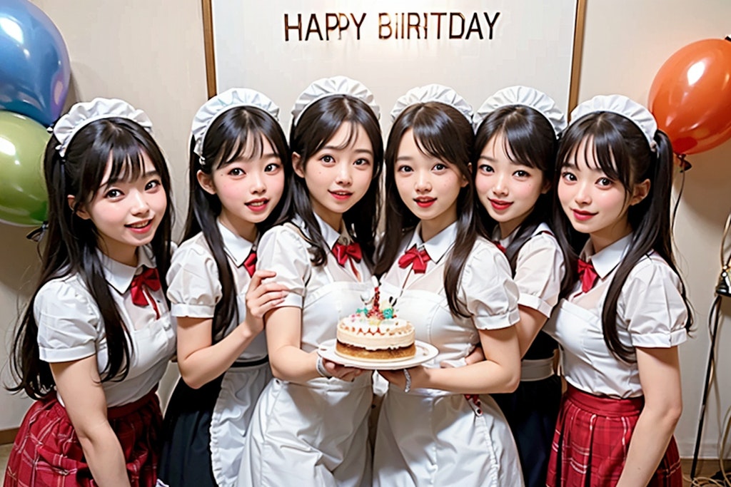 メイド喫茶で誕生日パーティ②