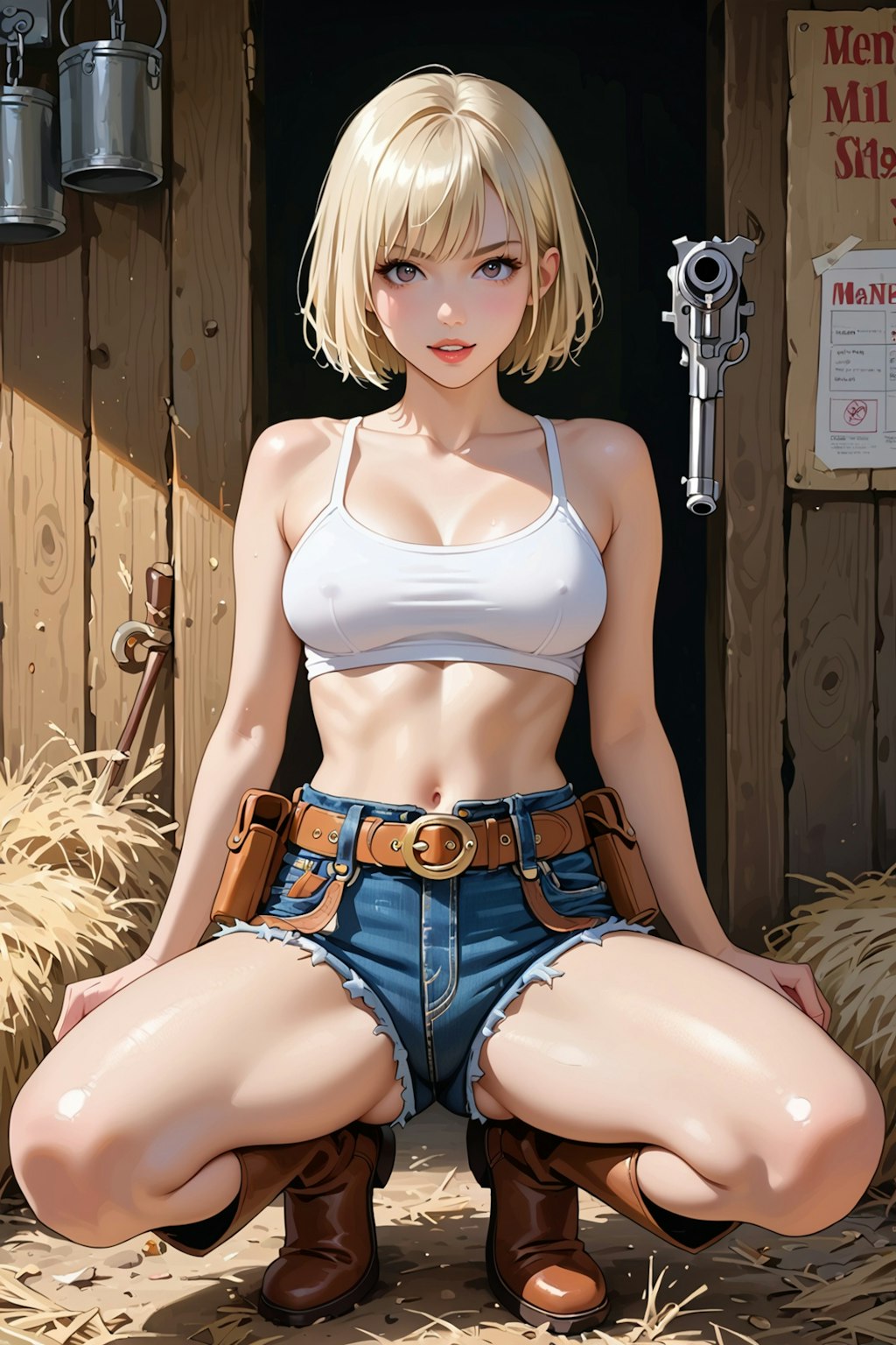 タンクトップのお姉さん