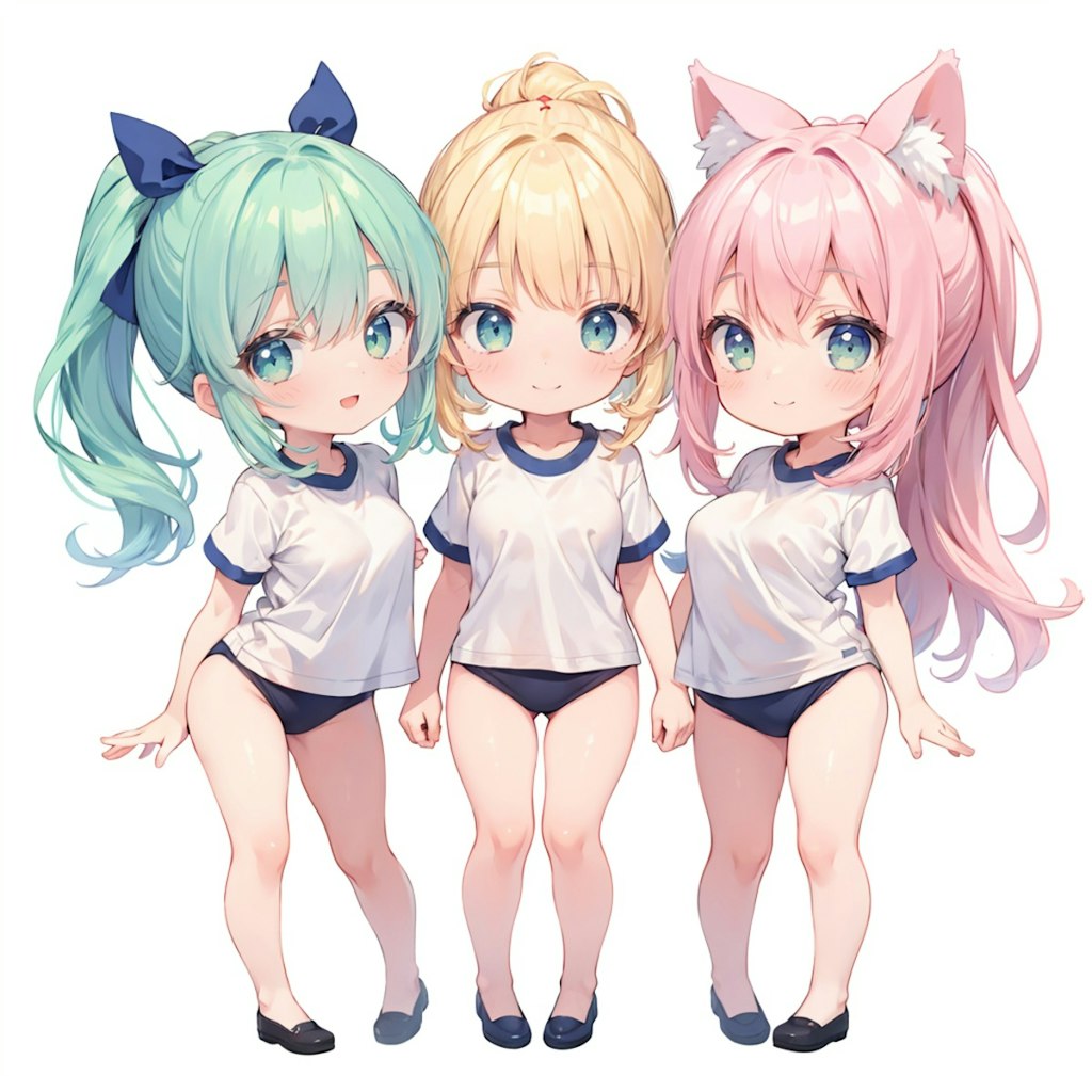 体操服ブルマ×3人組