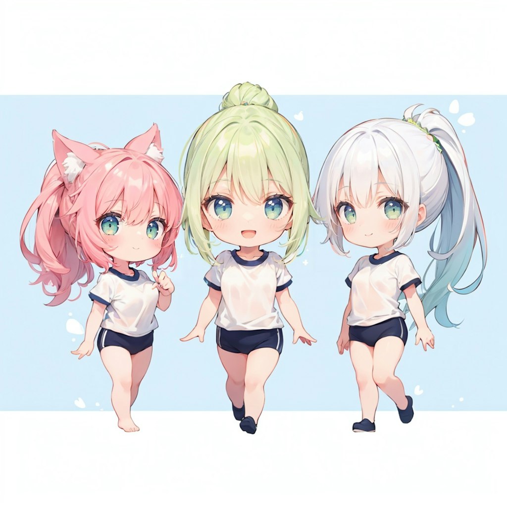 体操服ブルマ×3人組