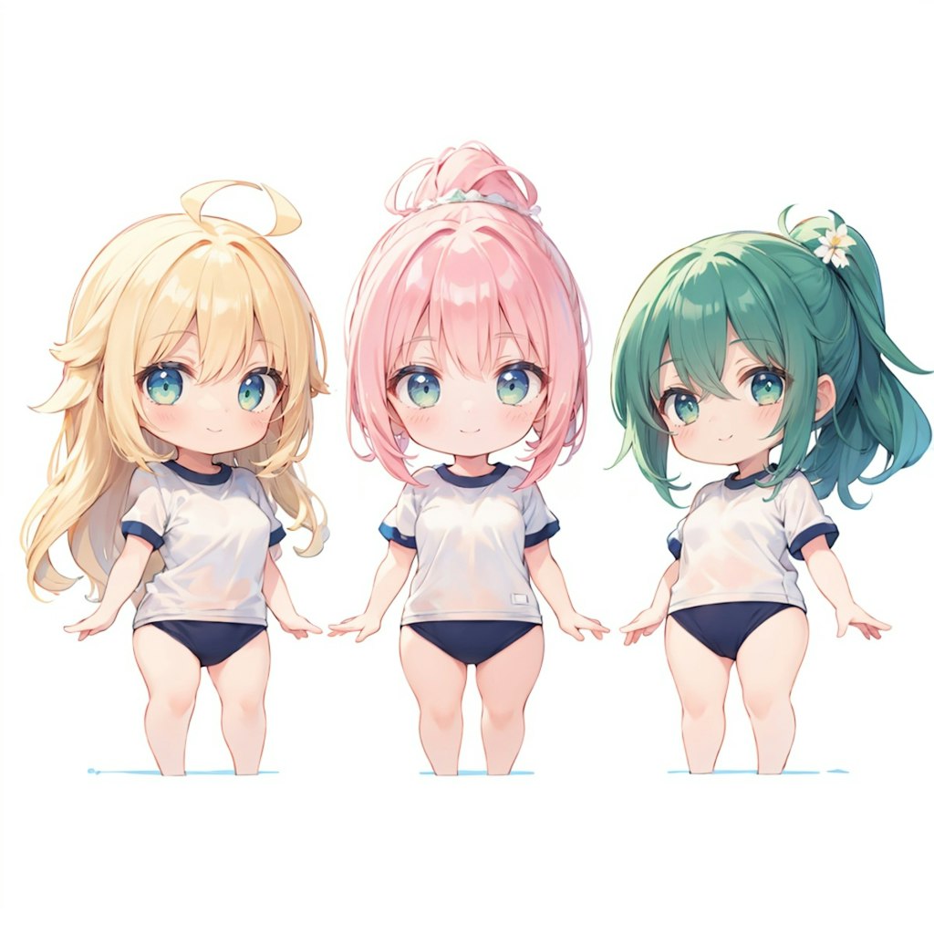 体操服ブルマ×3人組