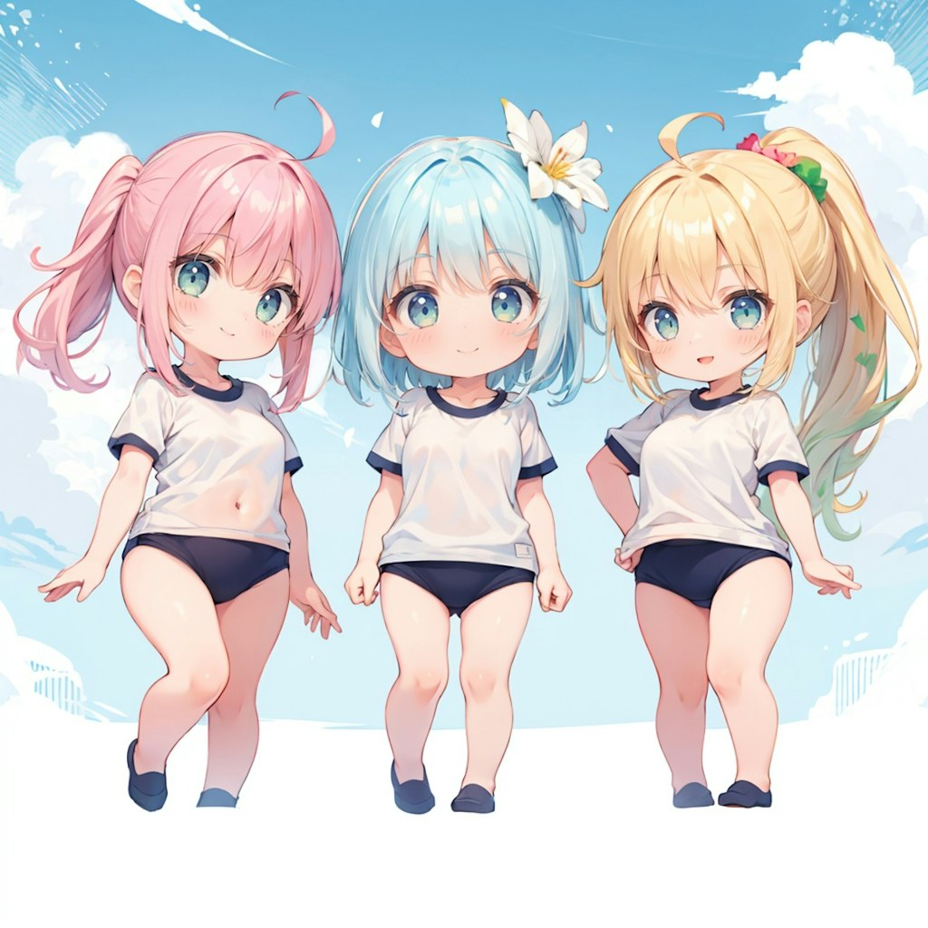 体操服ブルマ×3人組