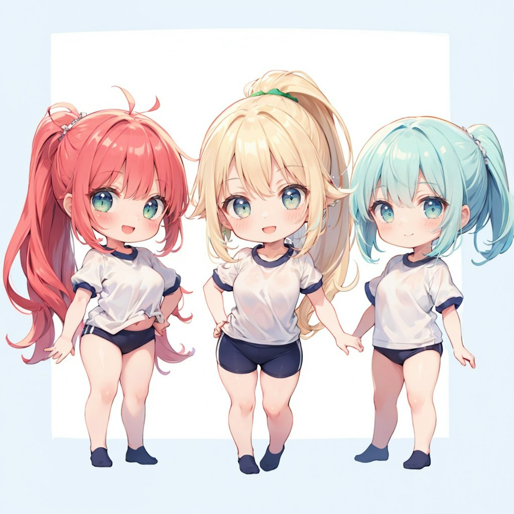 体操服ブルマ×3人組