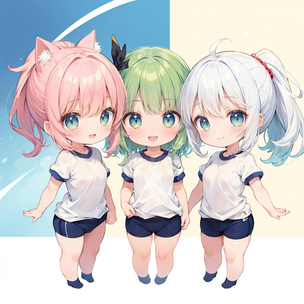 体操服ブルマ×3人組