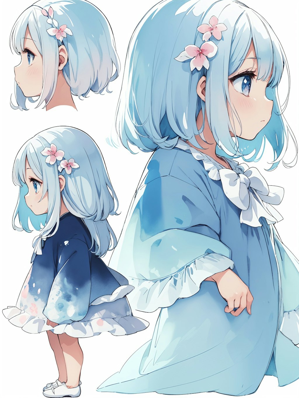 blue chibi girl