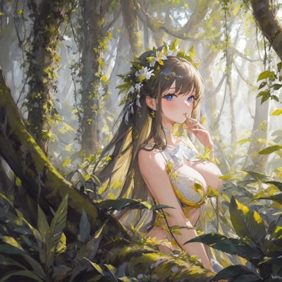 Fairies dance in the abyss forest