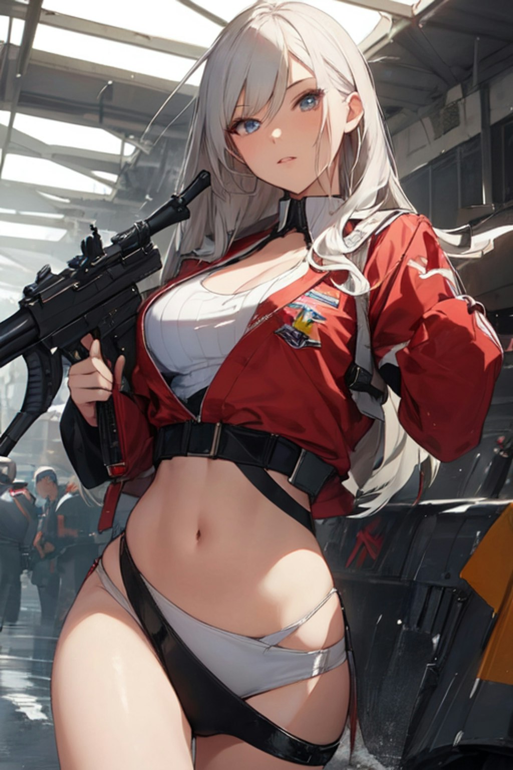 戦闘機と少女