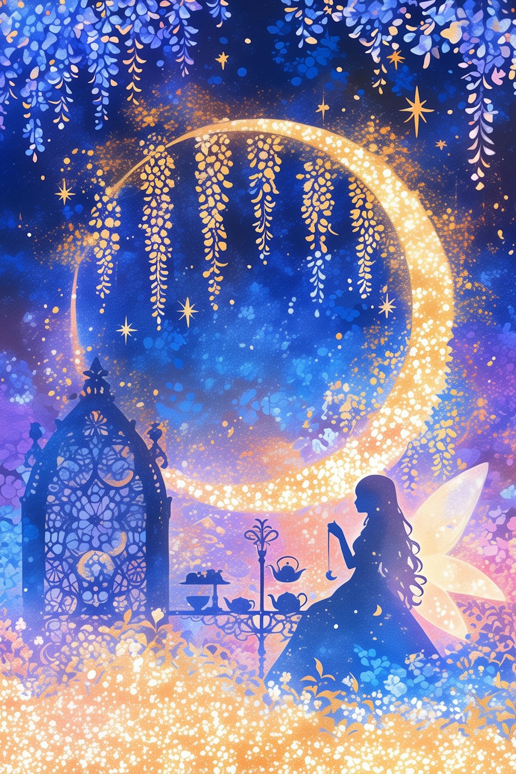 月と花と妖精