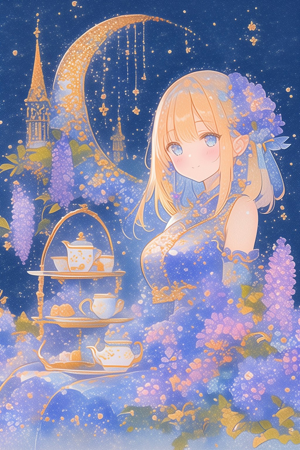 月と花と妖精