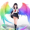 虹色の翼の天使