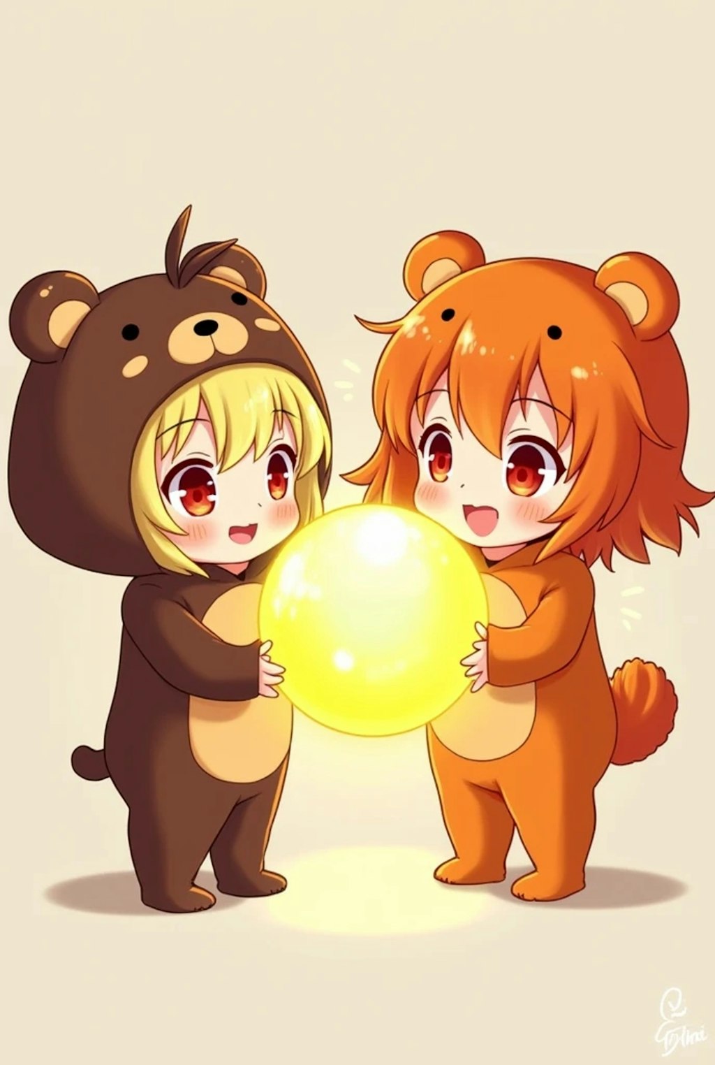 クマちゃんと、くまみかちゃん