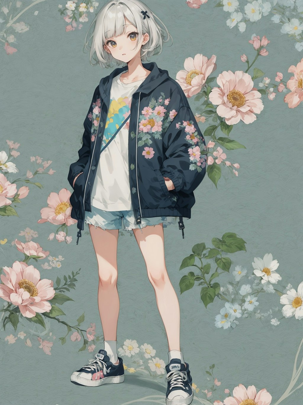 jacket sneaker girl