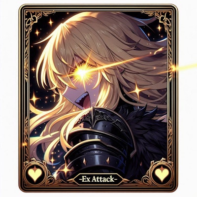 EX ATTACKカード(煌めく瞳の横顔エリザベス