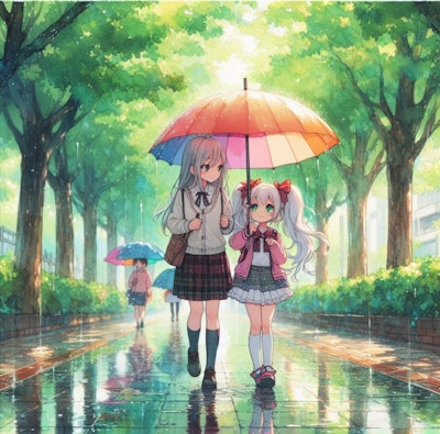雨の日の散歩