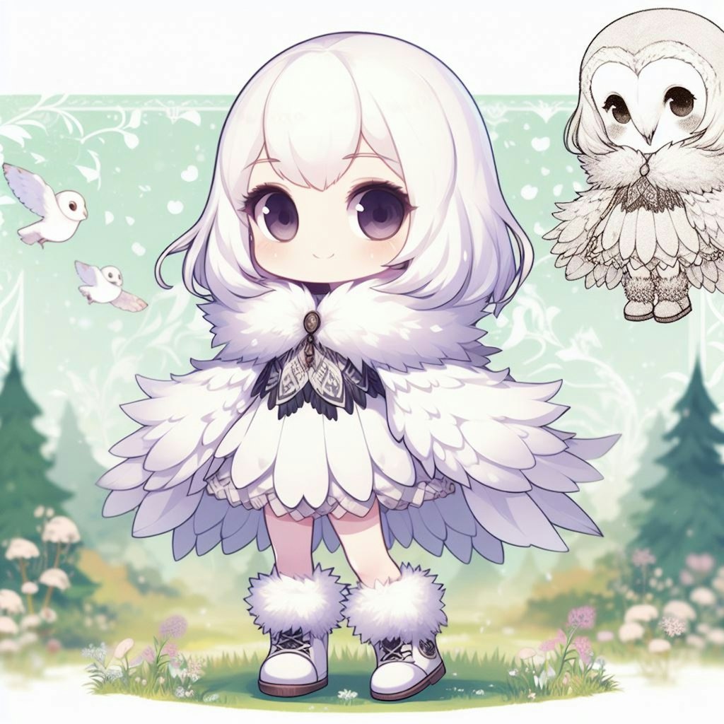 メンフクロウ🦉の擬人化