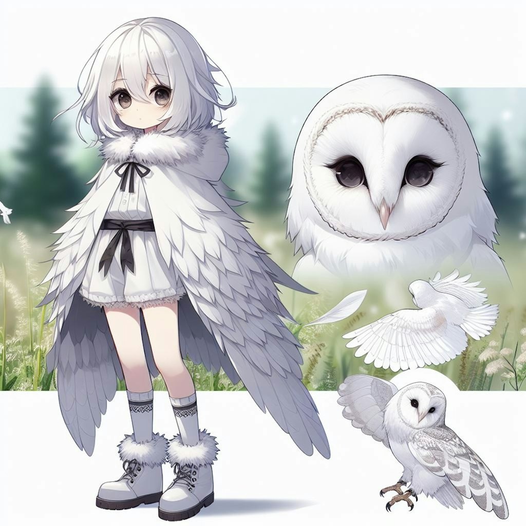 メンフクロウ🦉の擬人化