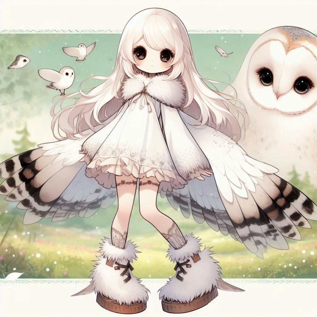 メンフクロウ🦉の擬人化