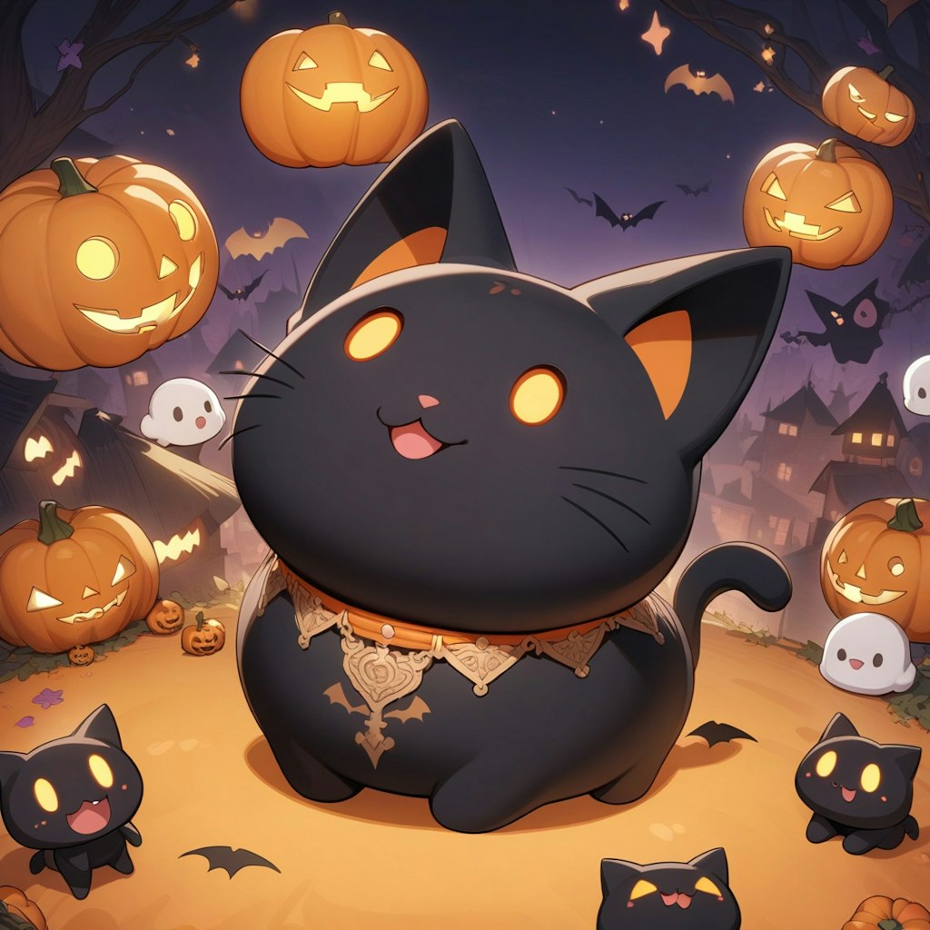 ハロウィン黒猫