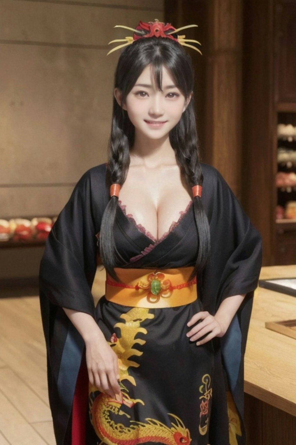 土産物屋の看板娘