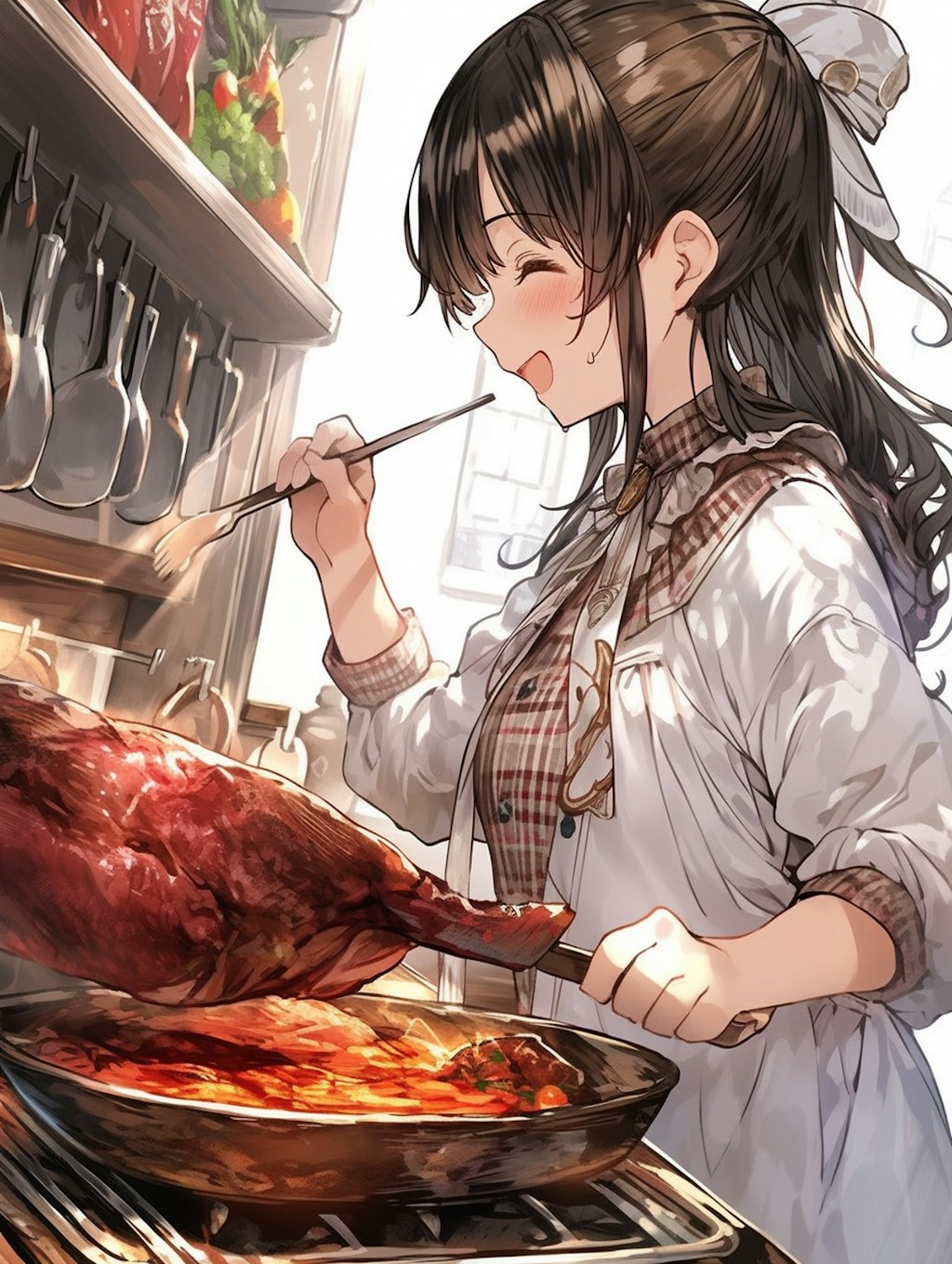 No.29 肉料理と女の子（語呂合わせ作品）