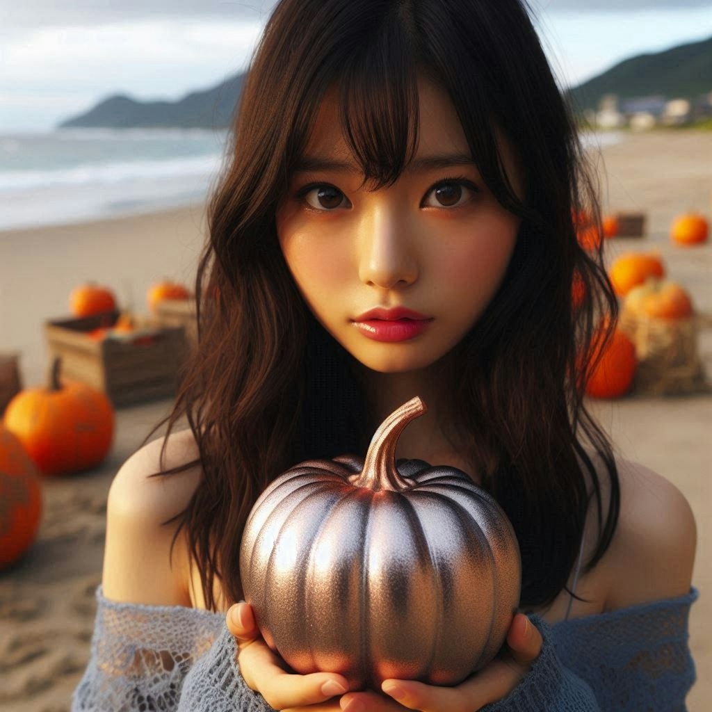 pumpkin on the beach