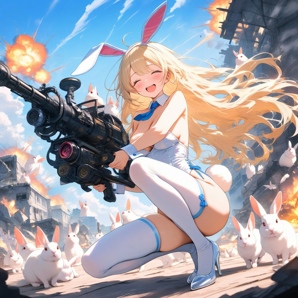 うさぎさんとガトリングバニー