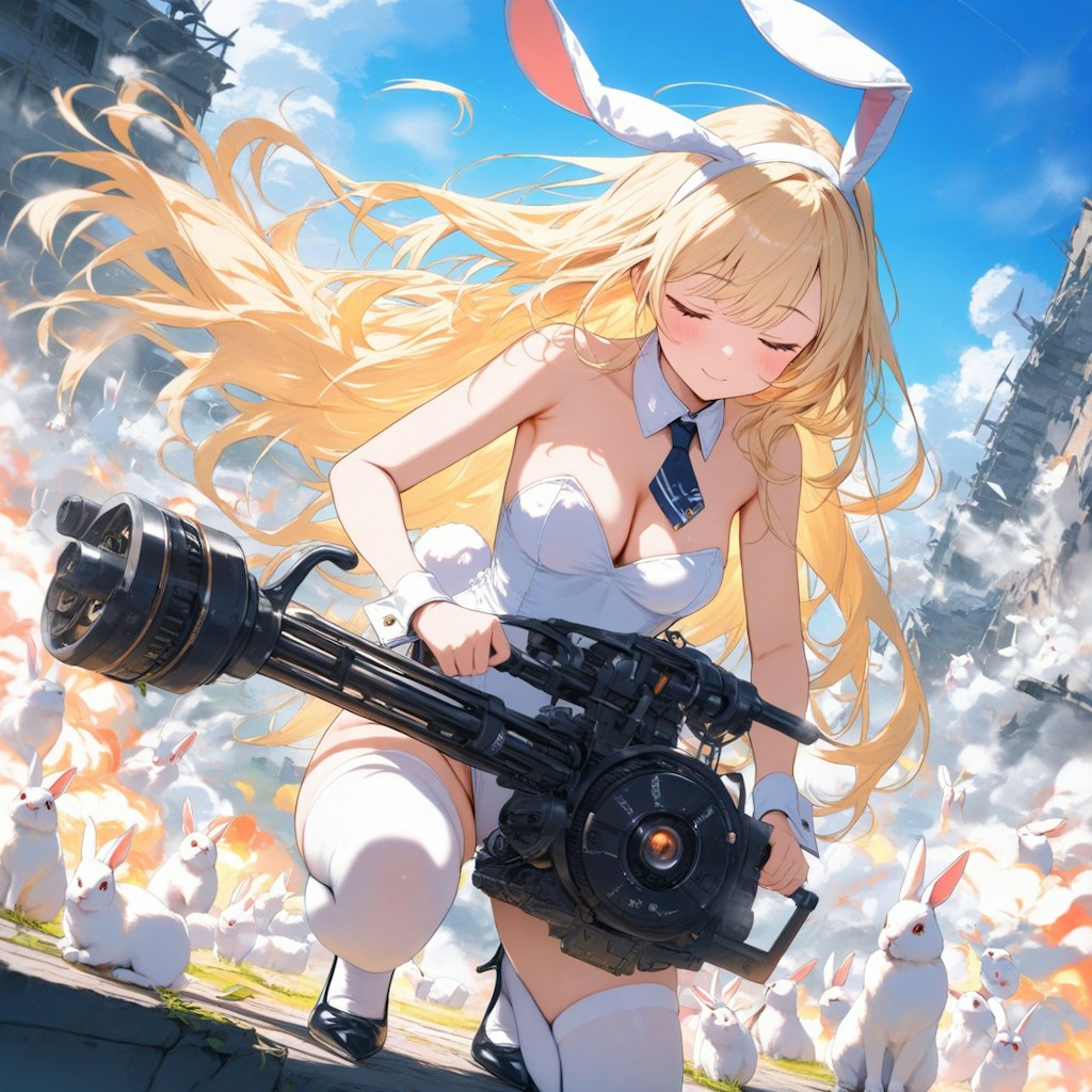 うさぎさんとガトリングバニー