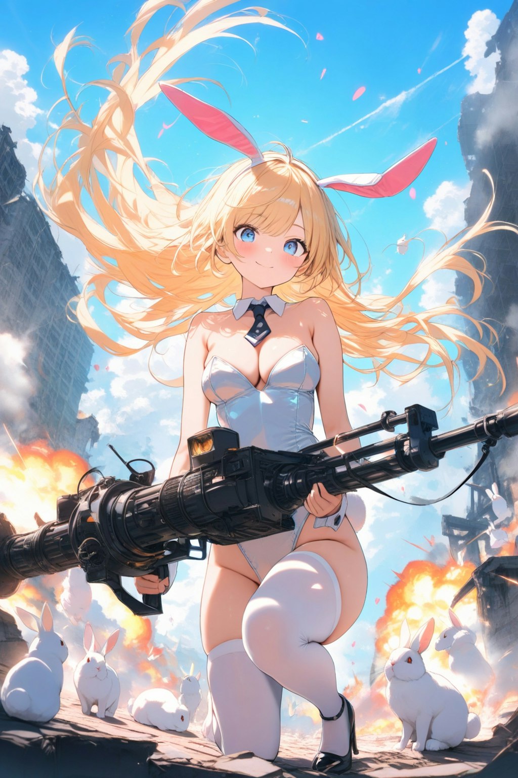 うさぎさんとガトリングバニー