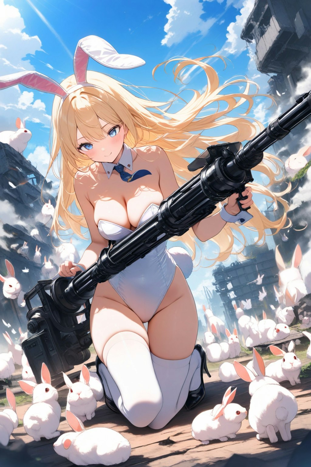 うさぎさんとガトリングバニー