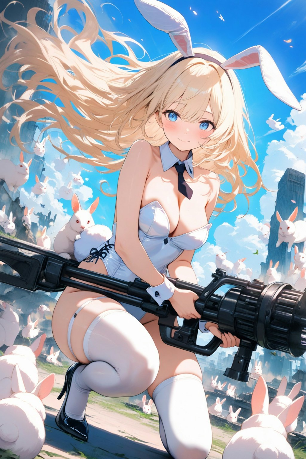 うさぎさんとガトリングバニー