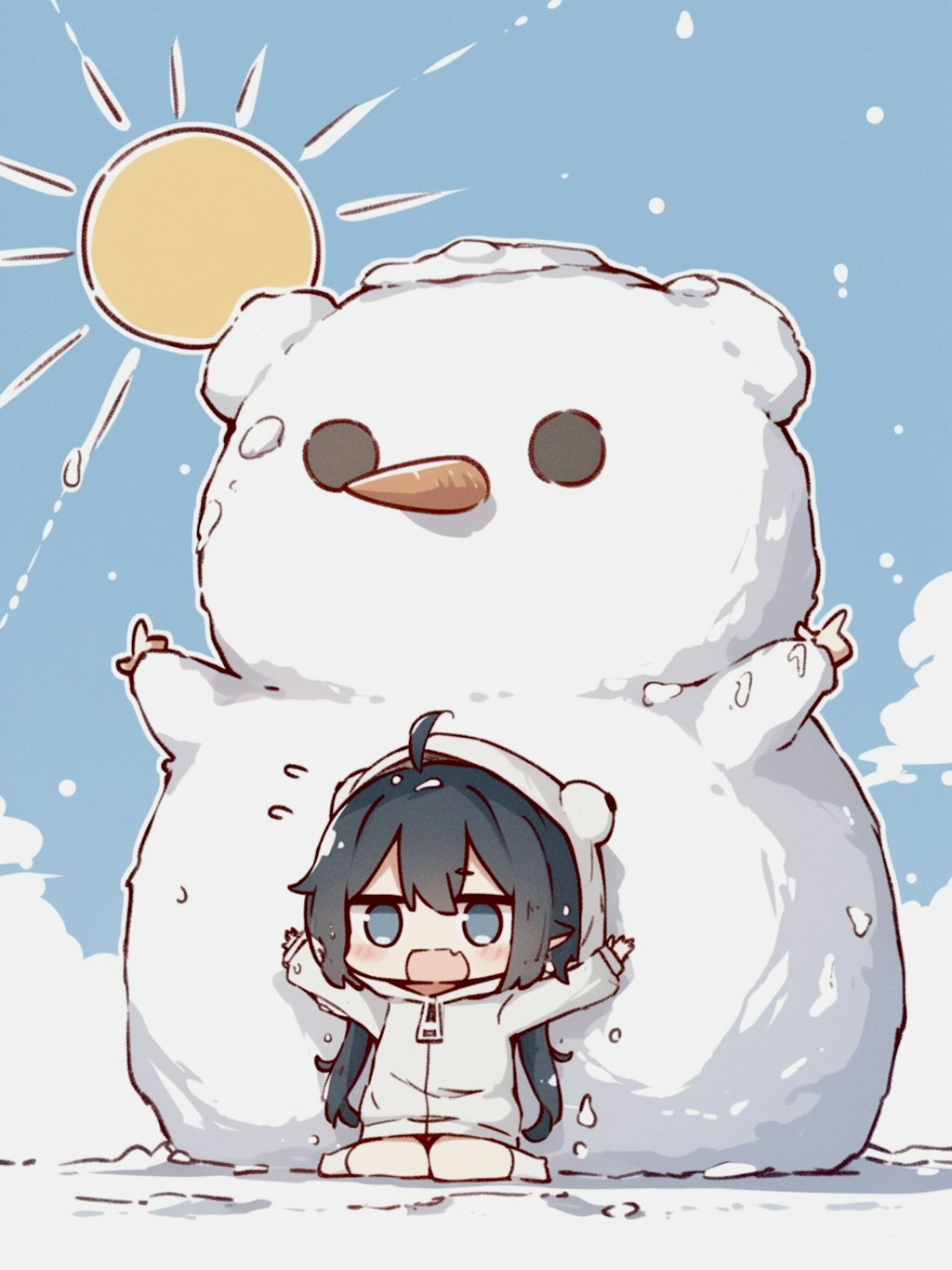 太陽は昇る✖︎溶けちゃう⛄️🐾