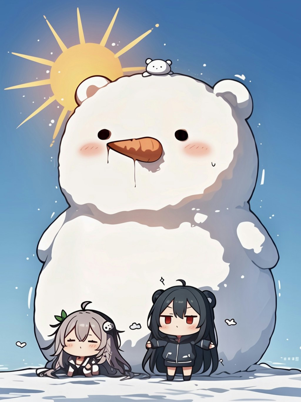 太陽は昇る✖︎溶けちゃう⛄️🐾