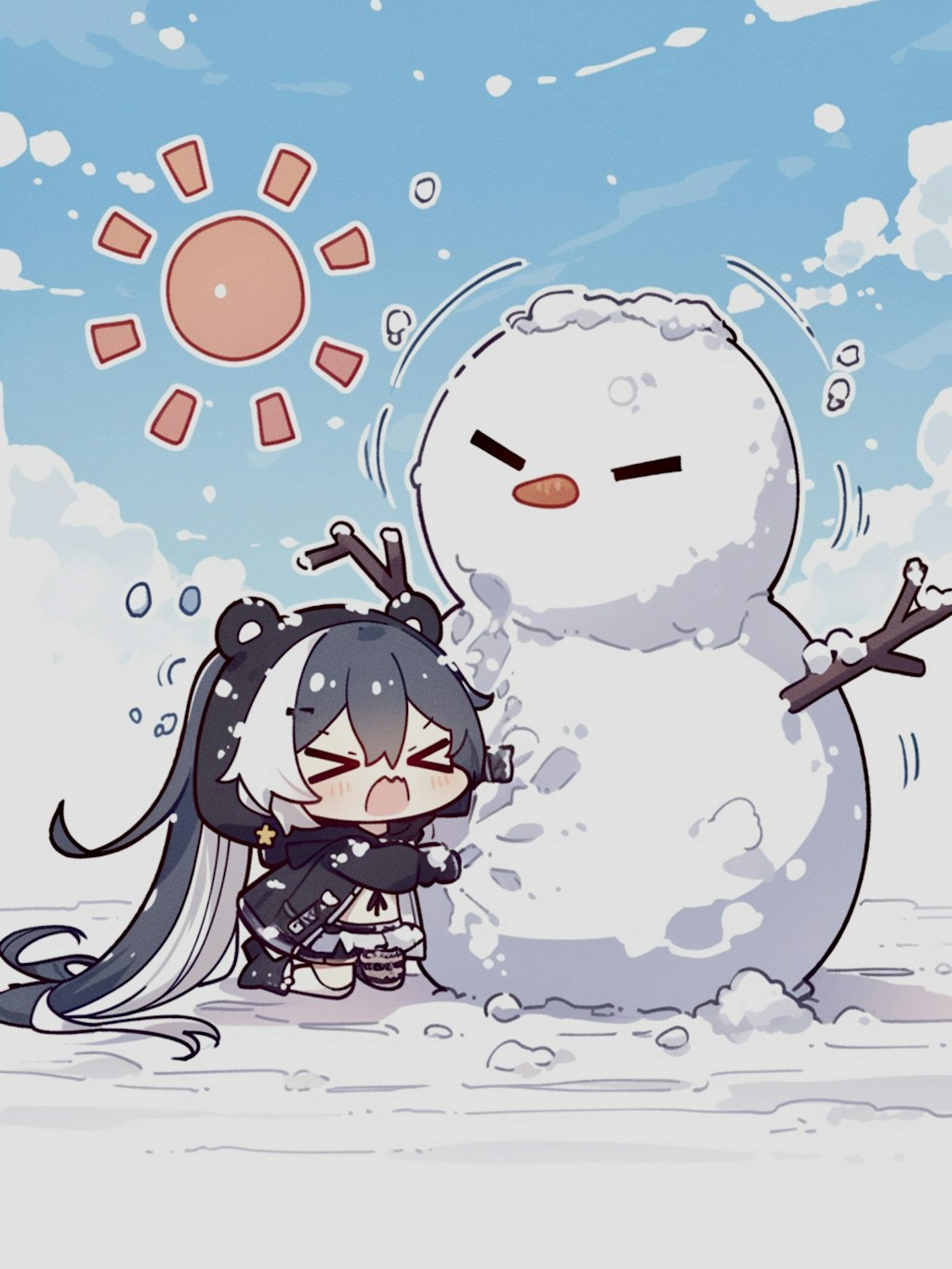 太陽は昇る✖︎溶けちゃう⛄️🐾