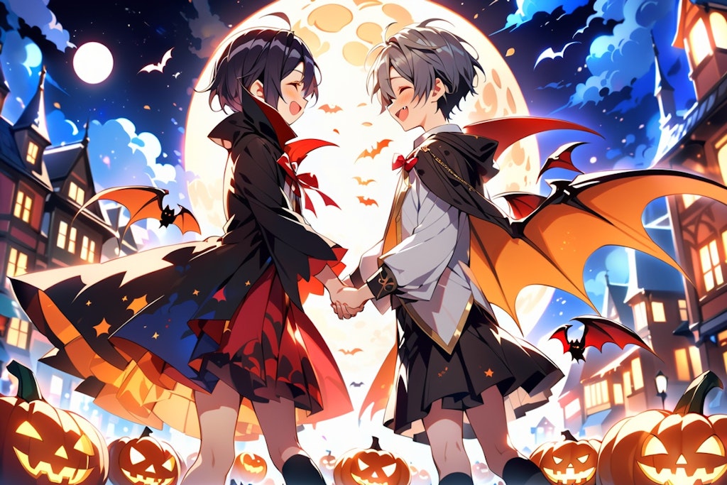 A happy meeting on Halloween night