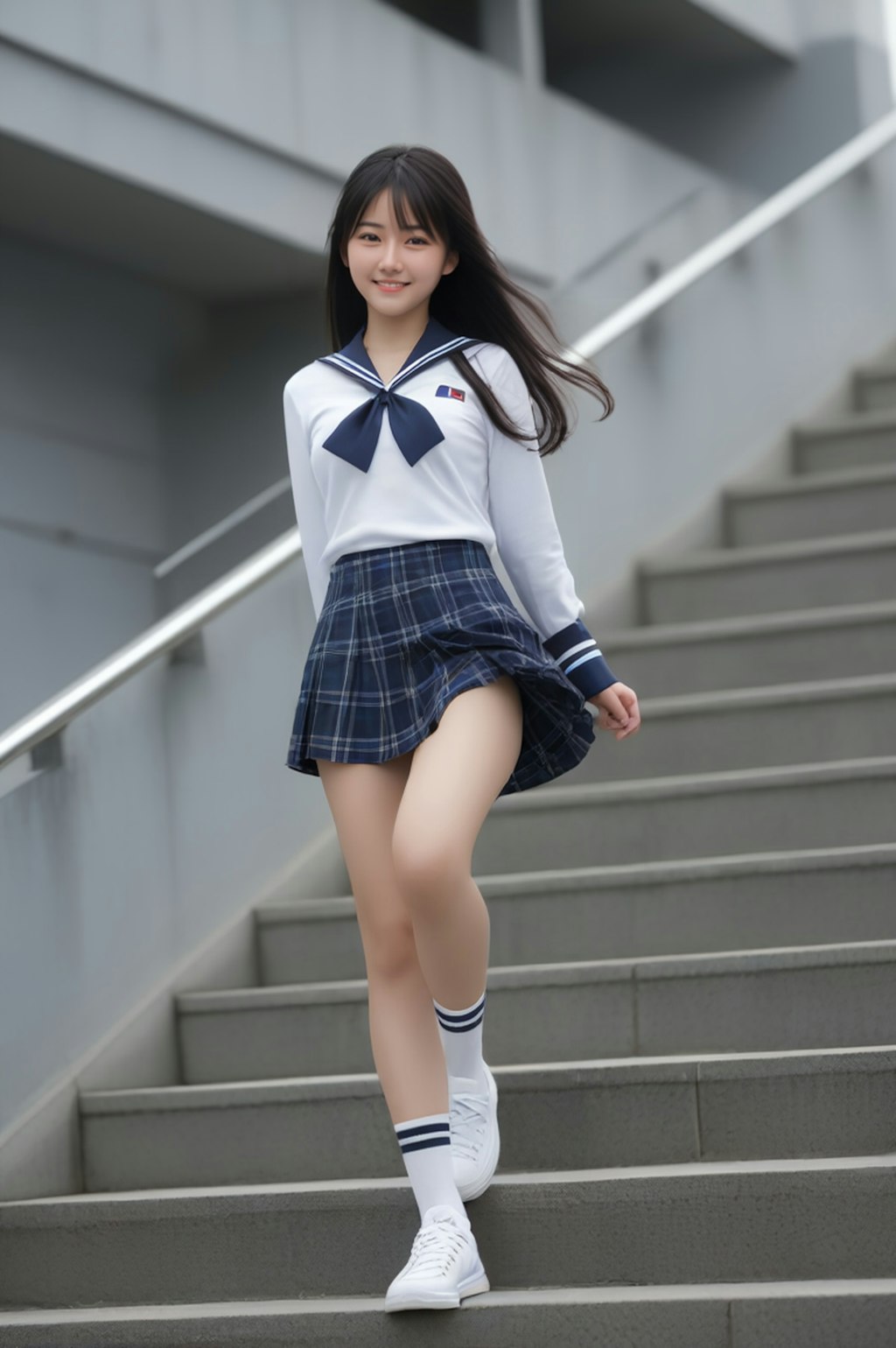 school uniform階段