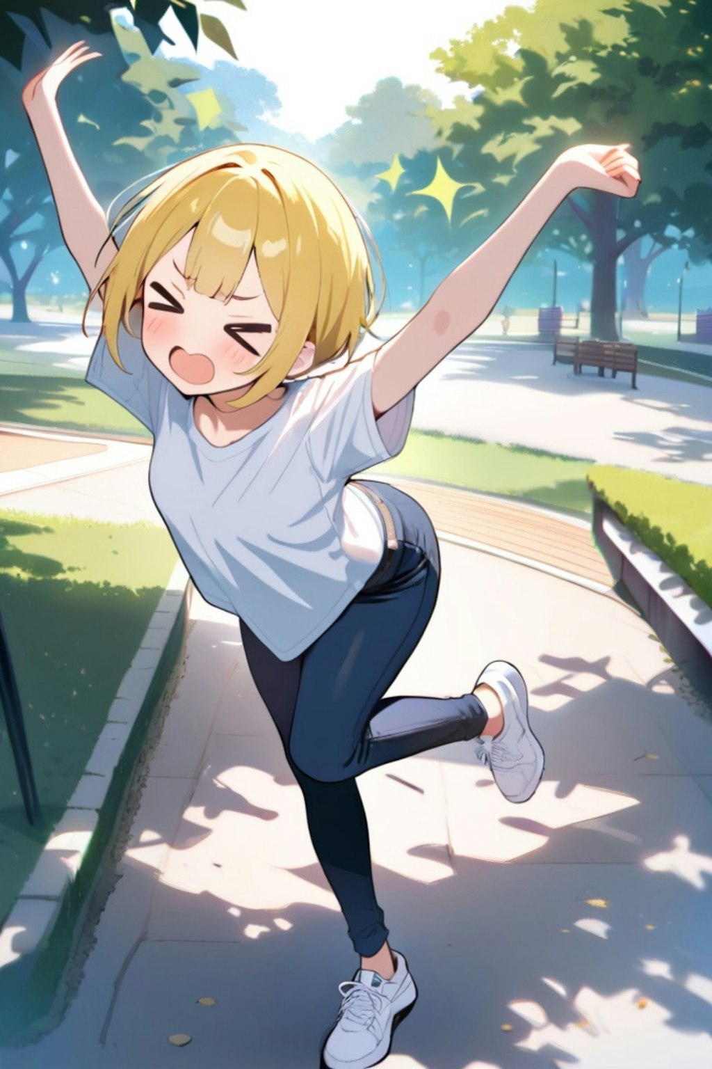 はしゃぐユイちゃん