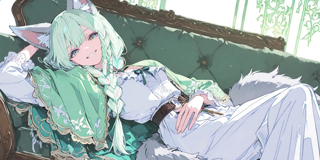 白い人狼娘ちゃん