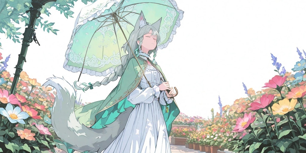 白い人狼娘ちゃん